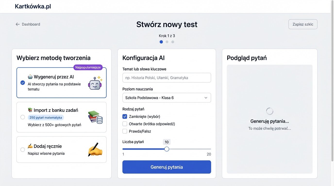 Generator testów AI